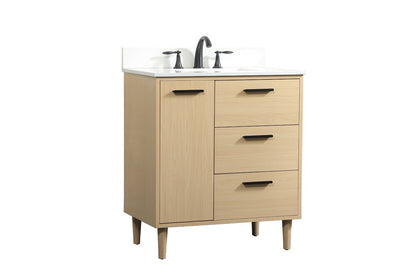 Elegant Furniture & Lighting - Baldwin 30 inch bathroom vanity in Maple with backsplash - VF47030MMP-BS veiw 14