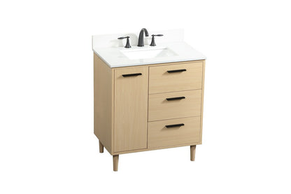 Elegant Furniture & Lighting - Baldwin 30 inch bathroom vanity in Maple with backsplash - VF47030MMP-BS veiw 15