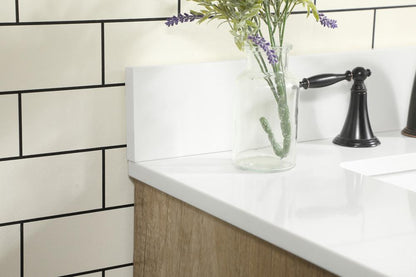 Elegant Furniture & Lighting - Baldwin 30 inch Single bathroom vanity in natural oak with backsplash - VF47030NT-BS veiw 6