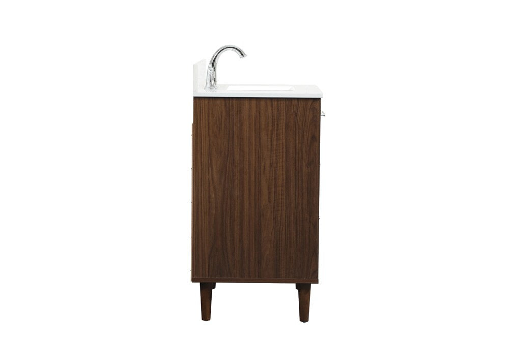 Elegant Furniture & Lighting - Baldwin 30 inch bathroom vanity in Walnut with backsplash - VF47030MWT-BS veiw 7