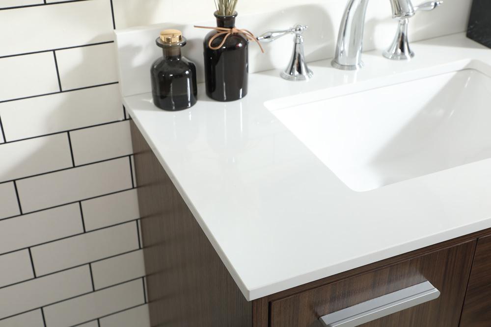 Elegant Furniture & Lighting - Baldwin 30 inch bathroom vanity in Walnut with backsplash - VF47030MWT-BS veiw 12