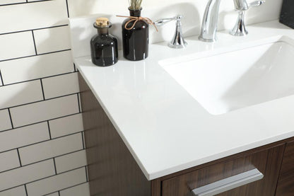 Elegant Furniture & Lighting - Baldwin 30 inch bathroom vanity in Walnut with backsplash - VF47030MWT-BS veiw 12
