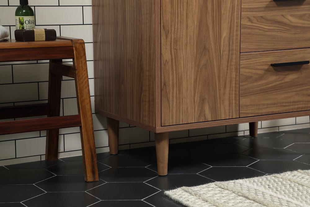 Elegant Furniture & Lighting - Baldwin 30 inch Single bathroom vanity in walnut brown with backsplash - VF47030WB-BS veiw 7