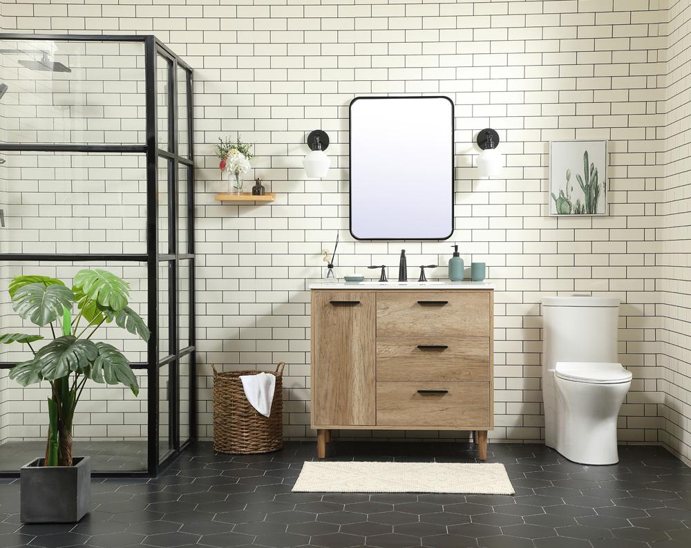 Elegant Furniture & Lighting - Baldwin 36 inch Single bathroom vanity in natural oak - VF47036NT veiw 5