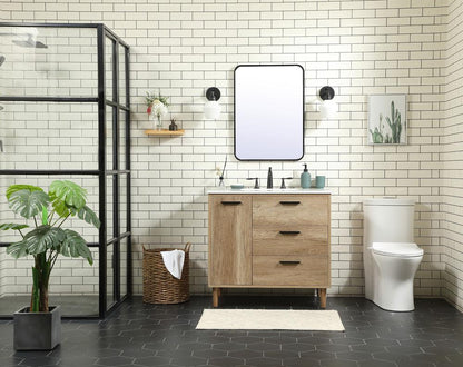 Elegant Furniture & Lighting - Baldwin 36 inch Single bathroom vanity in natural oak - VF47036NT veiw 5