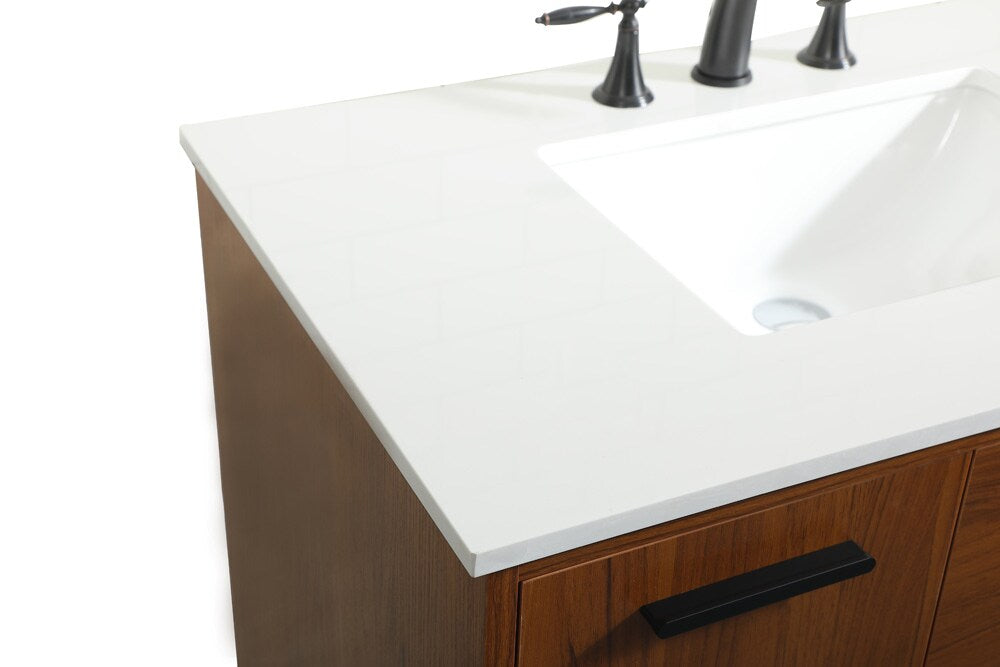 Elegant Furniture & Lighting - Baldwin 36 inch bathroom vanity in Teak - VF47036MTK veiw 4
