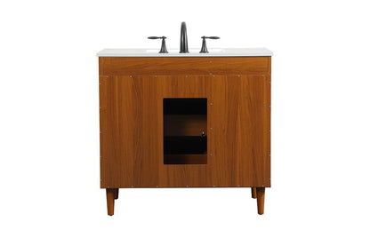 Elegant Furniture & Lighting - Baldwin 36 inch bathroom vanity in Teak - VF47036MTK veiw 8