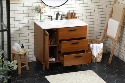 Elegant Furniture & Lighting - Baldwin 36 inch bathroom vanity in Teak - VF47036MTK veiw 10
