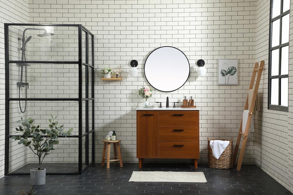 Elegant Furniture & Lighting - Baldwin 36 inch bathroom vanity in Teak - VF47036MTK veiw 11