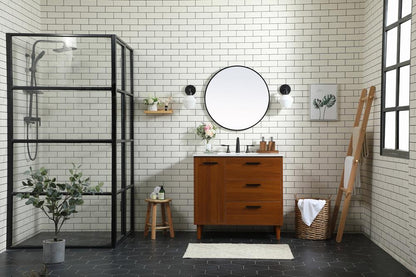 Elegant Furniture & Lighting - Baldwin 36 inch bathroom vanity in Teak - VF47036MTK veiw 11