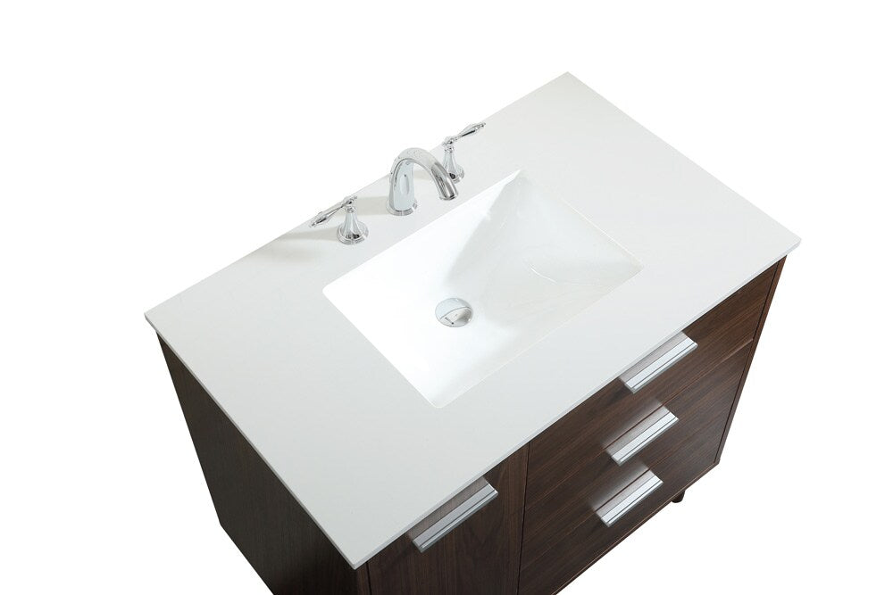 Elegant Furniture & Lighting - Baldwin 36 inch bathroom vanity in Walnut - VF47036MWT veiw 3