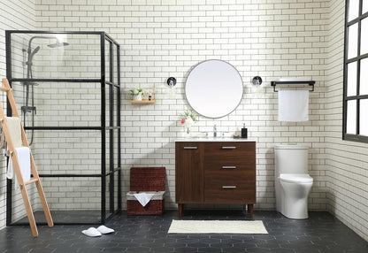 Elegant Furniture & Lighting - Baldwin 36 inch bathroom vanity in Walnut - VF47036MWT veiw 11