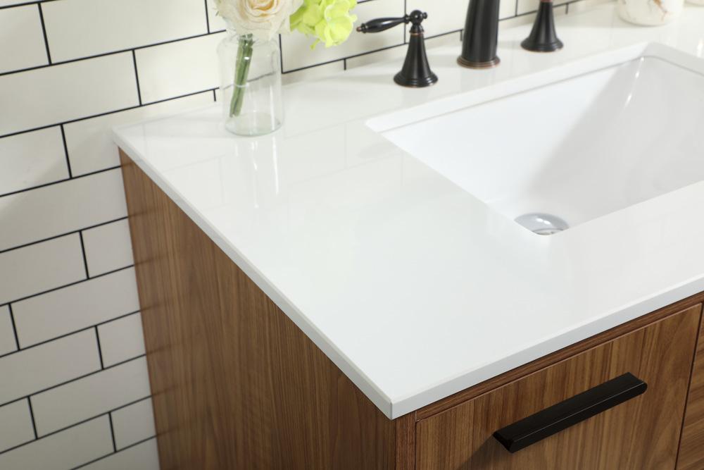 Elegant Furniture & Lighting - Baldwin 36 inch Single bathroom vanity in walnut brown - VF47036WB veiw 6