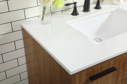 Elegant Furniture & Lighting - Baldwin 36 inch Single bathroom vanity in walnut brown - VF47036WB veiw 6