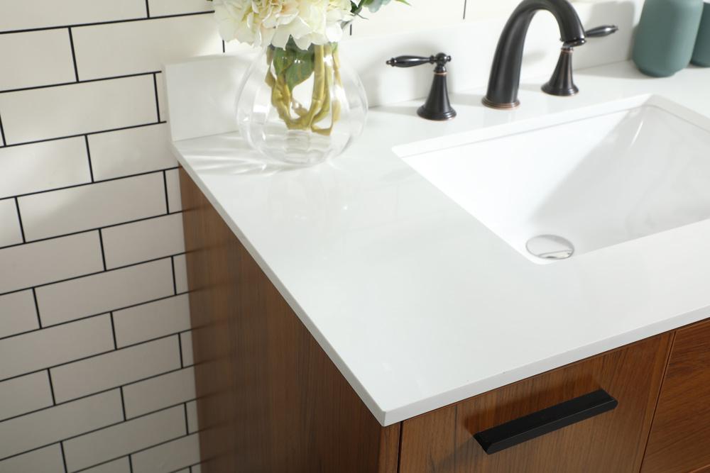 Elegant Furniture & Lighting - Baldwin 36 inch bathroom vanity in Teak with backsplash - VF47036MTK-BS veiw 12