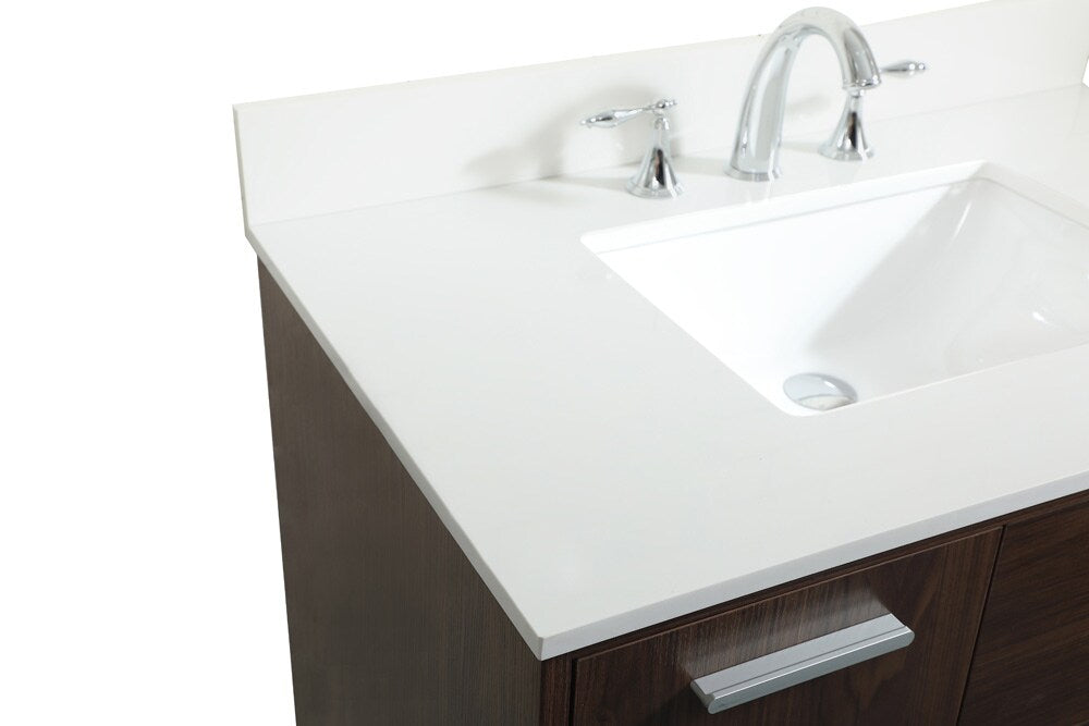 Elegant Furniture & Lighting - Baldwin 36 inch bathroom vanity in Walnut with backsplash - VF47036MWT-BS veiw 4