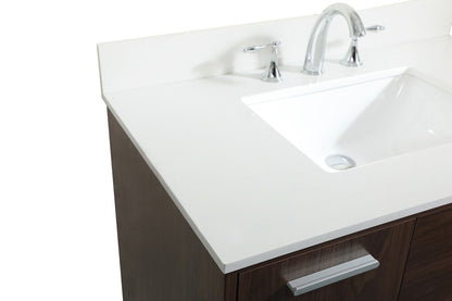 Elegant Furniture & Lighting - Baldwin 36 inch bathroom vanity in Walnut with backsplash - VF47036MWT-BS veiw 4