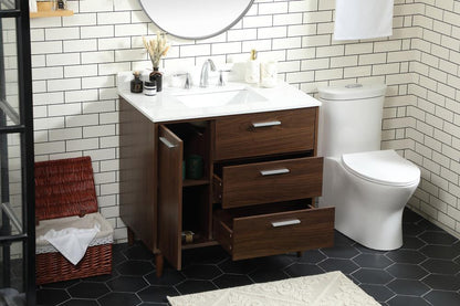 Elegant Furniture & Lighting - Baldwin 36 inch bathroom vanity in Walnut with backsplash - VF47036MWT-BS veiw 10