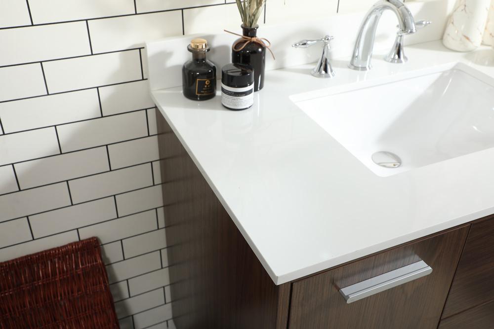 Elegant Furniture & Lighting - Baldwin 36 inch bathroom vanity in Walnut with backsplash - VF47036MWT-BS veiw 12