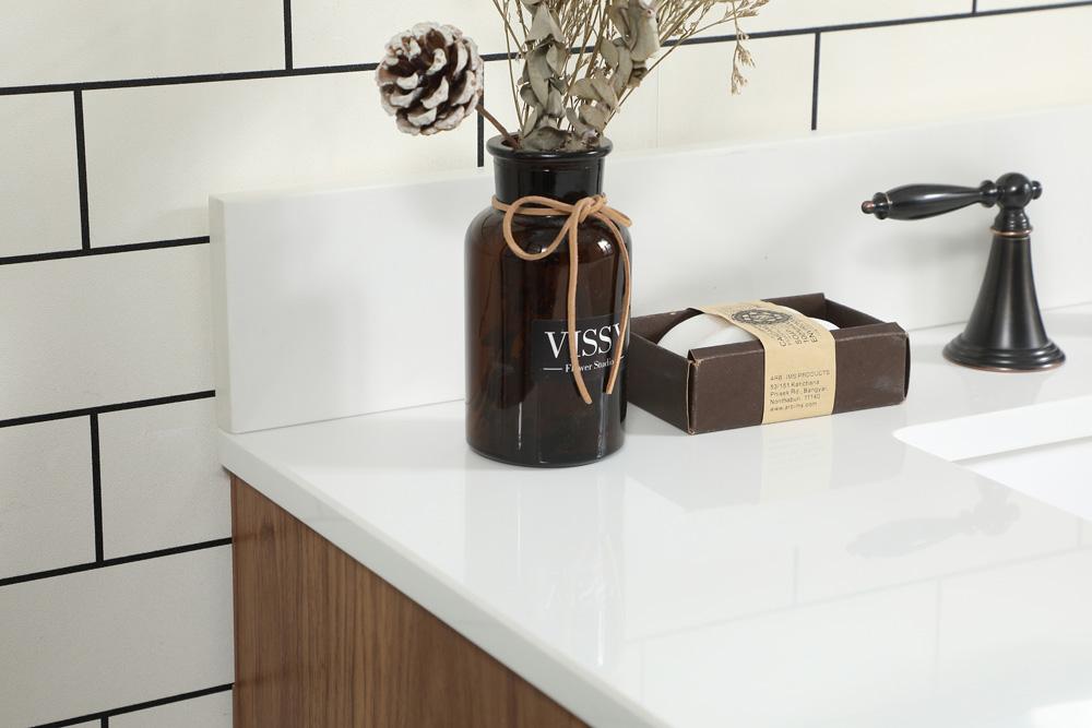 Elegant Furniture & Lighting - Baldwin 36 inch Single bathroom vanity in walnut brown with backsplash - VF47036WB-BS veiw 6