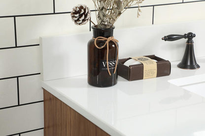 Elegant Furniture & Lighting - Baldwin 36 inch Single bathroom vanity in walnut brown with backsplash - VF47036WB-BS veiw 6