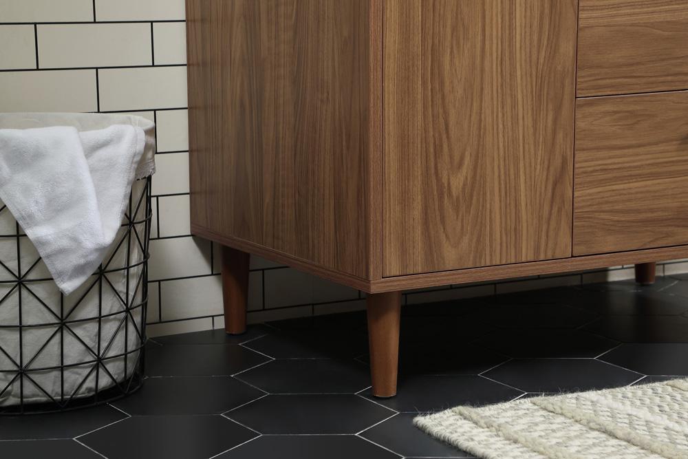 Elegant Furniture & Lighting - Baldwin 36 inch Single bathroom vanity in walnut brown with backsplash - VF47036WB-BS veiw 7