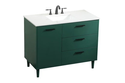 Elegant Furniture & Lighting - Baldwin 42 inch bathroom vanity in Green - VF47042MGN veiw 1