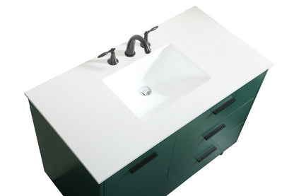 Elegant Furniture & Lighting - Baldwin 42 inch bathroom vanity in Green - VF47042MGN veiw 3