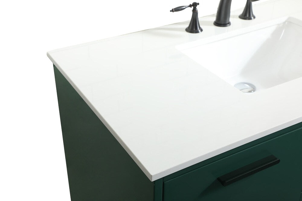 Elegant Furniture & Lighting - Baldwin 42 inch bathroom vanity in Green - VF47042MGN veiw 4