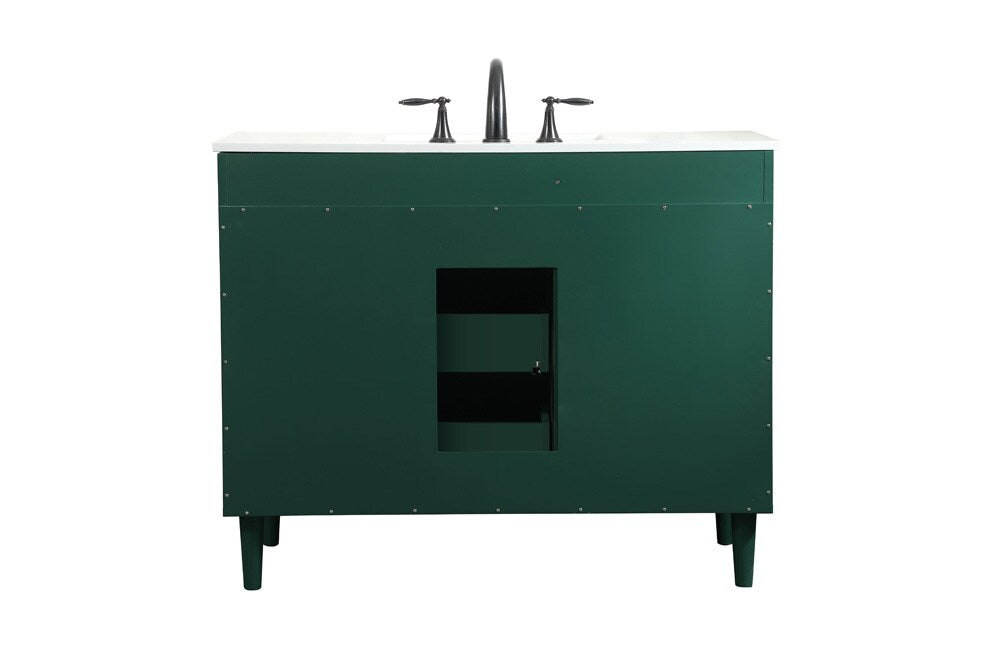 Elegant Furniture & Lighting - Baldwin 42 inch bathroom vanity in Green - VF47042MGN veiw 8
