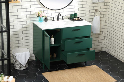 Elegant Furniture & Lighting - Baldwin 42 inch bathroom vanity in Green - VF47042MGN veiw 10