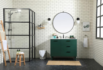 Elegant Furniture & Lighting - Baldwin 42 inch bathroom vanity in Green - VF47042MGN veiw 11