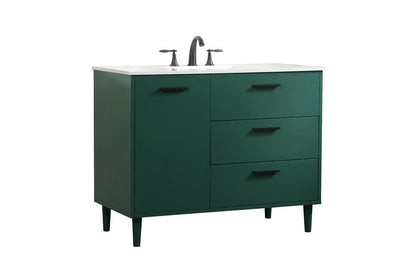 Elegant Furniture & Lighting - Baldwin 42 inch bathroom vanity in Green - VF47042MGN veiw 14