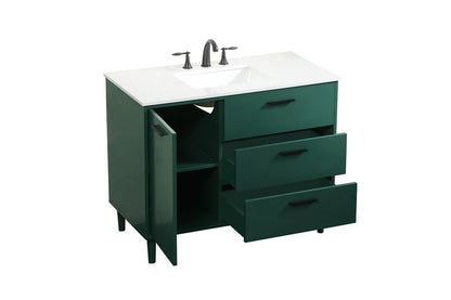 Elegant Furniture & Lighting - Baldwin 42 inch bathroom vanity in Green - VF47042MGN veiw 16