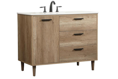 Elegant Furniture & Lighting - Baldwin 42 inch Single bathroom vanity in natural oak - VF47042NT veiw 1