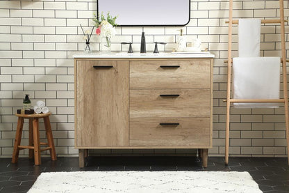 Elegant Furniture & Lighting - Baldwin 42 inch Single bathroom vanity in natural oak - VF47042NT veiw 2