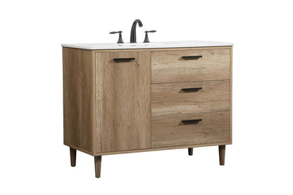 Elegant Furniture & Lighting - Baldwin 42 inch Single bathroom vanity in natural oak - VF47042NT veiw 8