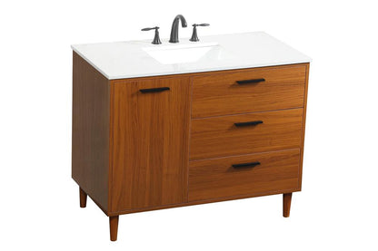 Elegant Furniture & Lighting - Baldwin 42 inch bathroom vanity in Teak - VF47042MTK veiw 1