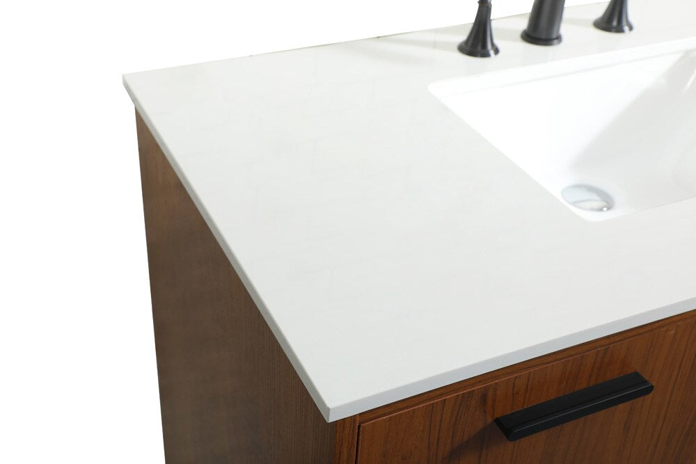 Elegant Furniture & Lighting - Baldwin 42 inch bathroom vanity in Teak - VF47042MTK veiw 4