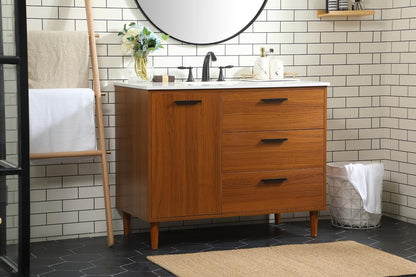 Elegant Furniture & Lighting - Baldwin 42 inch bathroom vanity in Teak - VF47042MTK veiw 9