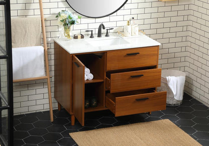 Elegant Furniture & Lighting - Baldwin 42 inch bathroom vanity in Teak - VF47042MTK veiw 10