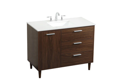 Elegant Furniture & Lighting - Baldwin 42 inch bathroom vanity in Walnut - VF47042MWT veiw 1