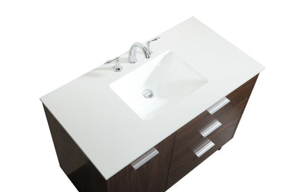 Elegant Furniture & Lighting - Baldwin 42 inch bathroom vanity in Walnut - VF47042MWT veiw 3