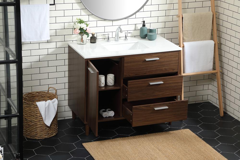 Elegant Furniture & Lighting - Baldwin 42 inch bathroom vanity in Walnut - VF47042MWT veiw 10