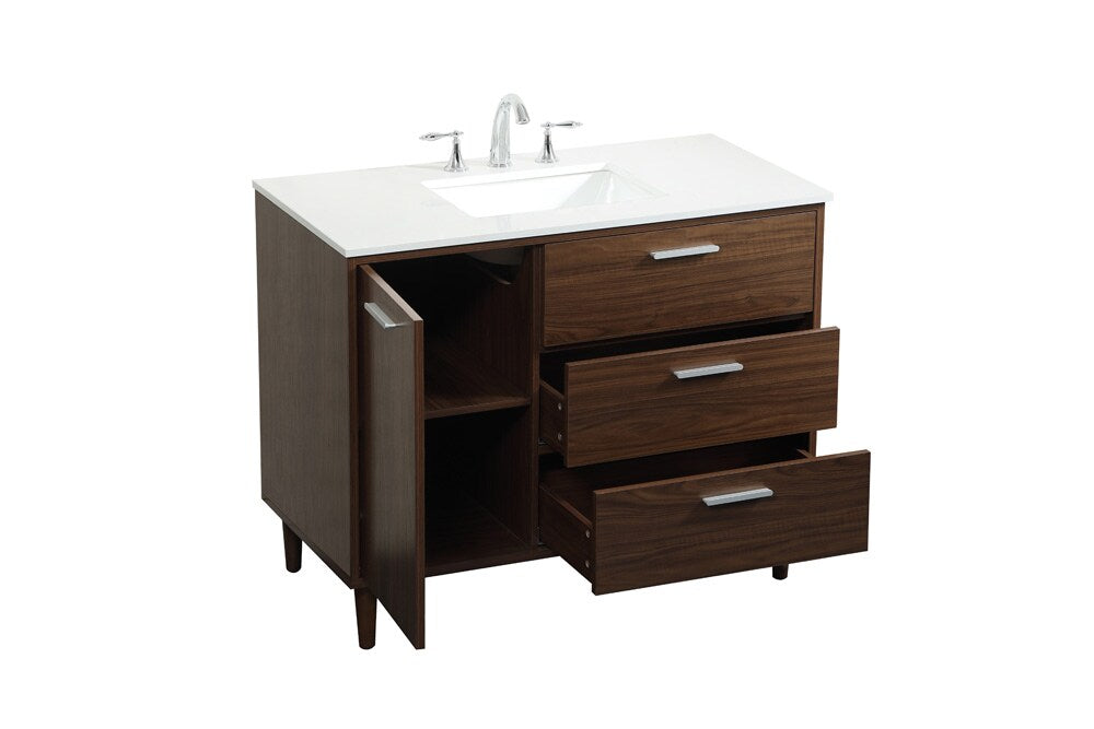 Elegant Furniture & Lighting - Baldwin 42 inch bathroom vanity in Walnut - VF47042MWT veiw 15