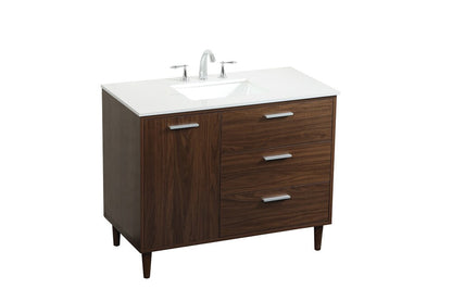 Elegant Furniture & Lighting - Baldwin 42 inch bathroom vanity in Walnut - VF47042MWT veiw 16