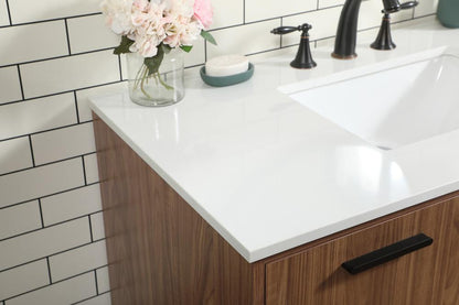 Elegant Furniture & Lighting - Baldwin 42 inch Single bathroom vanity in walnut brown - VF47042WB veiw 6