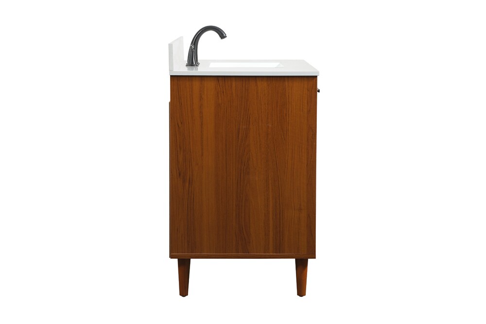 Elegant Furniture & Lighting - Baldwin 42 inch bathroom vanity in Teak with backsplash - VF47042MTK-BS veiw 7
