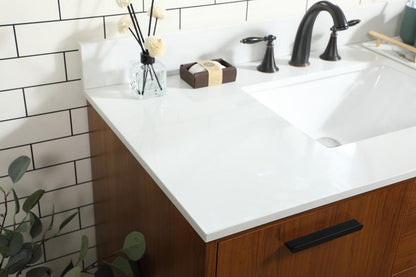 Elegant Furniture & Lighting - Baldwin 42 inch bathroom vanity in Teak with backsplash - VF47042MTK-BS veiw 12