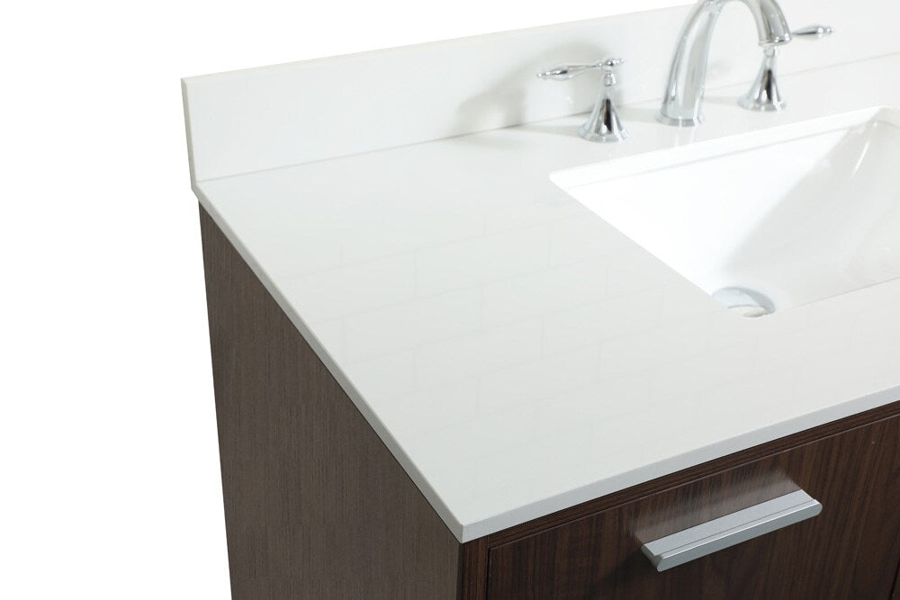 Elegant Furniture & Lighting - Baldwin 42 inch bathroom vanity in Walnut with backsplash - VF47042MWT-BS veiw 4